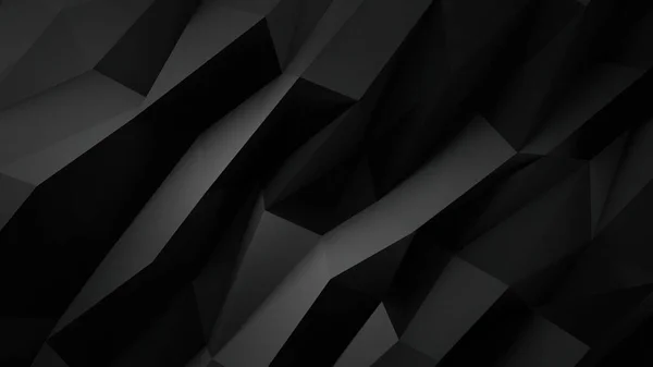 Siyah renk düşük poligonal şekiller üç boyutlu geometrik arkaplan oluşturdu. Gri ve siyah soyut düşük poligonal arka plan. üçgen çokgen soyut arkaplan.