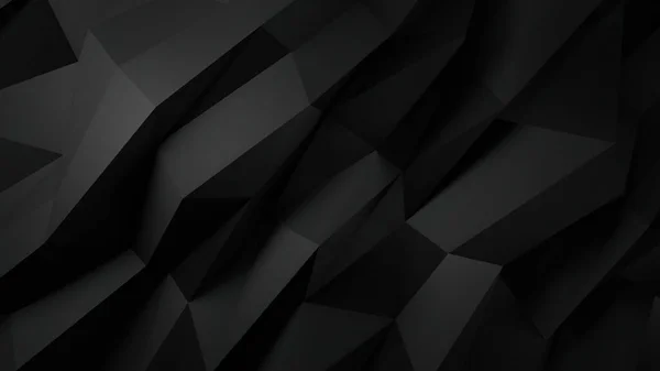 Siyah renk düşük poligonal şekiller üç boyutlu geometrik arkaplan oluşturdu. Gri ve siyah soyut düşük poligonal arka plan. üçgen çokgen soyut arkaplan.