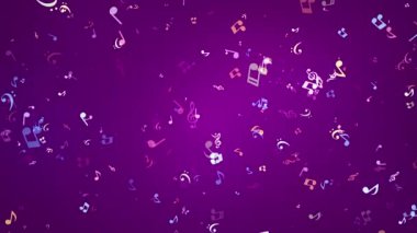 Uçan notalarla soyut arkaplan