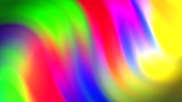 Brillante Vibrante Rayas Gradiente Multicolor Neón Líneas Diagonales Fondo Movimiento — Vídeo de stock