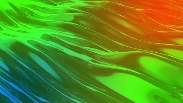 Neon Green Liquid Gradient Background Abstract Liquid Flowing Waves Retro — Stock Video