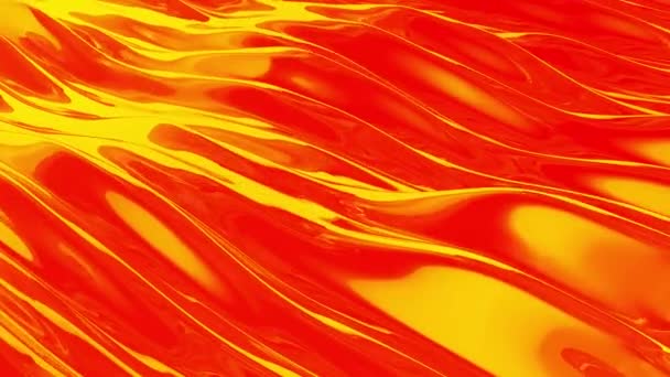 Orange Flüssigkeitsverlauf Hintergrund Abstrakte Flüssigkeit Fließt Wellen Retro Bewegungshintergrund Hell — Stockvideo