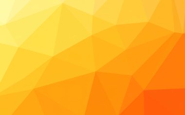 Turuncu gradyan renk 3d düşük poligonal resimli arkaplan. Farklı boyut ve renklerde üçgenlerden oluşan düşük polimetrik arkaplan.