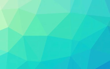 mavi gradyan renk 3d Düşük poligonal resimli arkaplan. Farklı boyut ve renklerde üçgenlerden oluşan düşük polimetrik arkaplan.