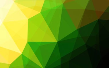 yeşil gradyan renk 3d Düşük poligonal resimli arkaplan. Farklı boyut ve renklerde üçgenlerden oluşan düşük polimetrik arkaplan.