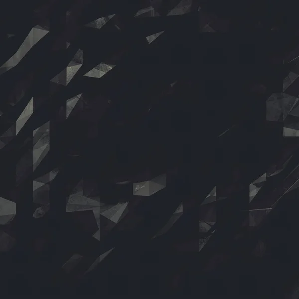 Abstrakt Mörk Svart Och Grå Färg Grungy Låg Polygonal Grunge — Stockfoto