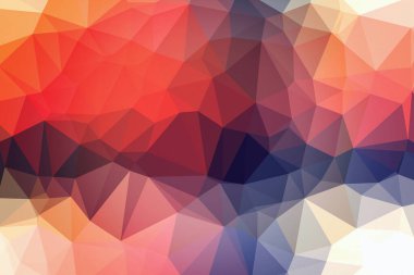Turuncu gradyan renk 3d düşük poligonal resimli arkaplan. Farklı boyut ve renklerde üçgenlerden oluşan düşük polimetrik arkaplan.