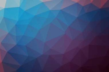 mavi gradyan renk 3d Düşük poligonal resimli arkaplan. Farklı boyut ve renklerde üçgenlerden oluşan düşük polimetrik arkaplan.