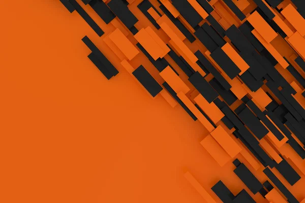Světlé Oranžové Pruhy Geometrické Pozadí Myriad Obdélník Tvar Symetrický Vzor — Stock fotografie