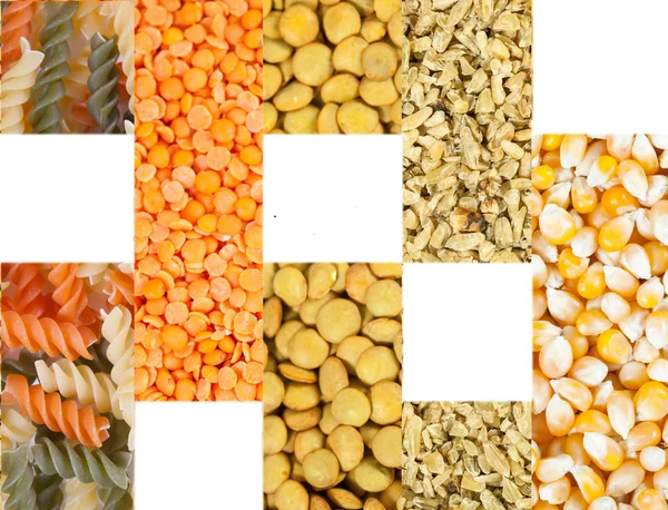 makarna, mercimek, Mısır ve buğday