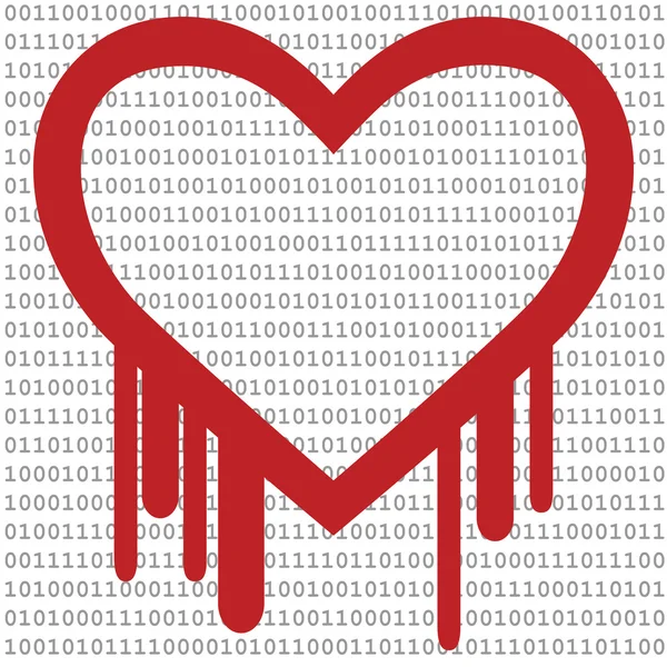 Heartbleed con código binario — Vector de stock