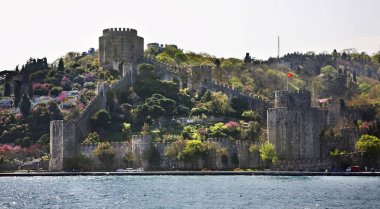 İstanbul 'da Rumelihisar (Roumeli Hissar Kalesi) manzarası. Türkiye