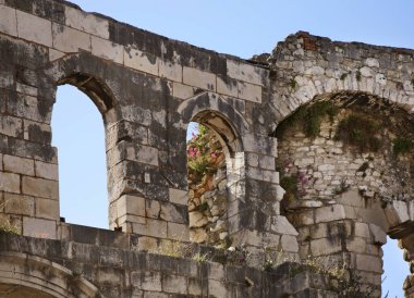 Diocletian 'ın Split' teki sarayı. Hırvatistan