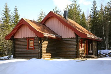 Bjornstigen 'de bir bina. Salen. Dalarna ilçesi. İsveç