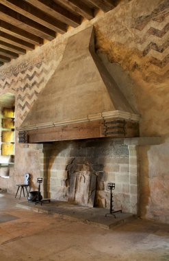 Chillon Kalesi manzarası. İsviçre