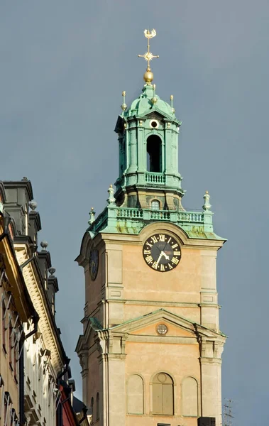 Шторм Церковь Николая Великого Стокгольме Швеция — стоковое фото