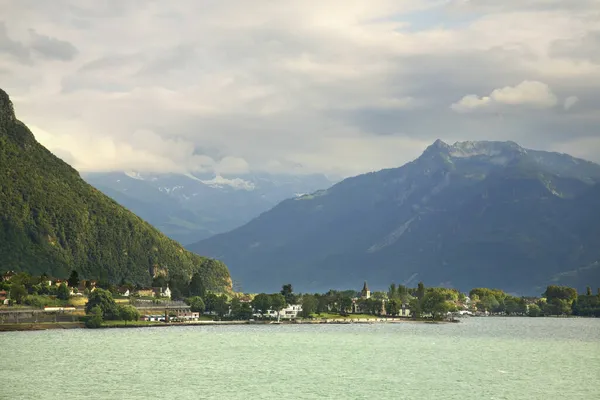 Vista Villeneuve Suiza —  Fotos de Stock