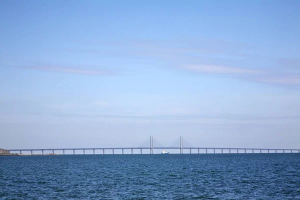 Malmö Yakınlarındaki Oresund Köprüsü Sveç — Stok fotoğraf