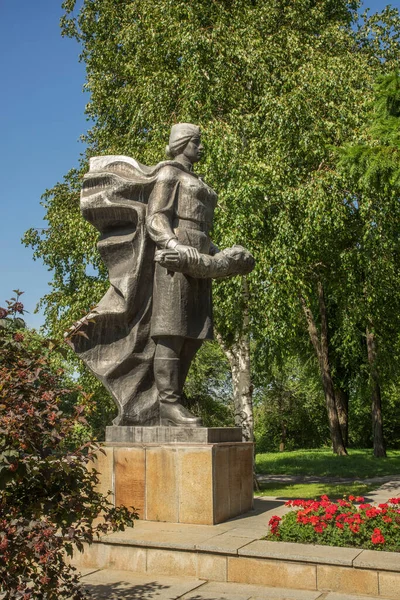 Soldado Feminino Rita Escultura Complexo Memorial Mamayev Kurgan Volgograd Stalingrado — Fotografia de Stock