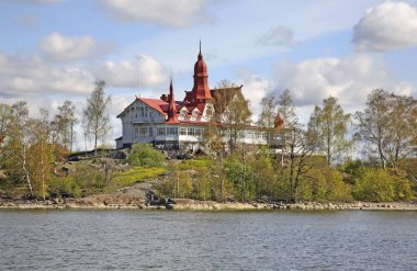 Helsinki 'deki Luoto Adası. Finlandiya