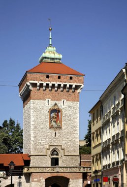 Krakow 'daki St. Florian Kapısı. Polonya