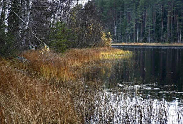 Lago Ruokosalmi Lomarantala Tahko Finlandia — Foto de Stock