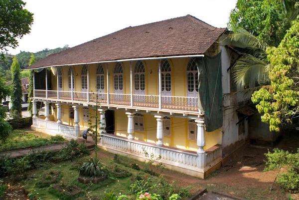 Casa Tradicional Velha Estado Goa Índia — Fotografia de Stock