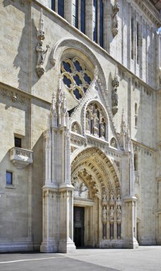 Zagreb 'deki St. Stephen Katedrali. Hırvatistan