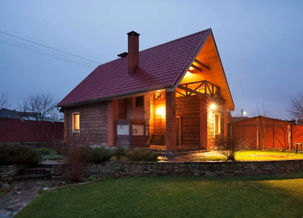 Casa Baño Cerca Drozdy Pueblo Belarús — Foto de Stock