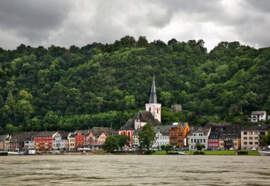 Ren Nehri 'nin Sankt Goar am Rhein' deki seti. Almanya