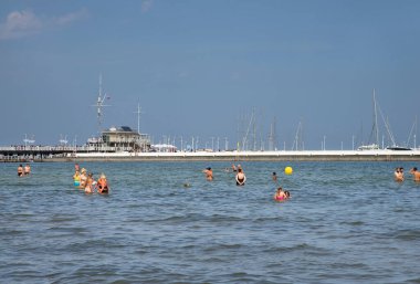Sopot 'taki iskelede. Polonya