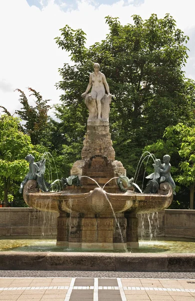 Fontana Delle Fiabe Frankfurter Marchenbrunnen Piazza Willy Brandt Francoforte Sul — Foto Stock