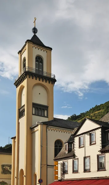 Iglesia Evangélica Protestante Sankt Goarshausen Alemania — Foto de Stock