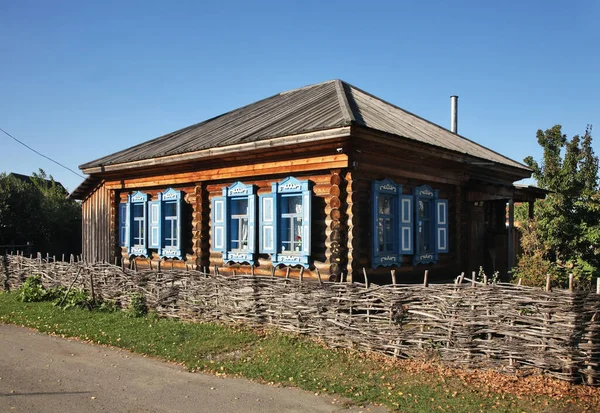 Casa Infanzia Shukshin Nel Villaggio Srostki Altai Krai Siberia Occidentale — Foto Stock