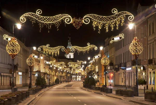 Weihnachtsdekorationen Von Nowy Swiat Warschau Polen — Stockfoto