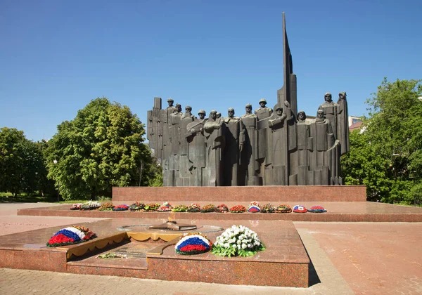 Monumentul Soldatului Necunoscut Din Voronej Rusia — Fotografie, imagine de stoc