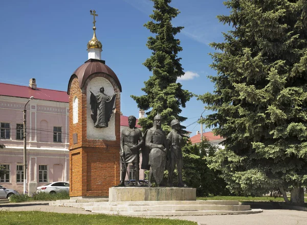 Gedenkteken Aan Jelets 850 Jaar Het Rode Plein Jelets Rusland — Stockfoto