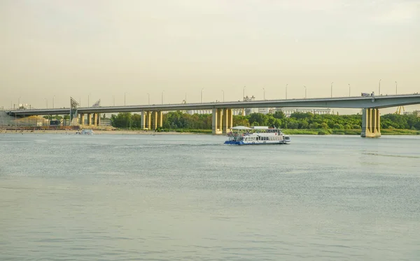 Rostov Don Nehri Üzerindeki Voroshilovsky Köprüsü Rusya — Stok fotoğraf