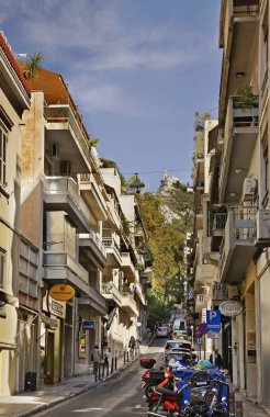 Atina 'da bir sokak. Yunanistan