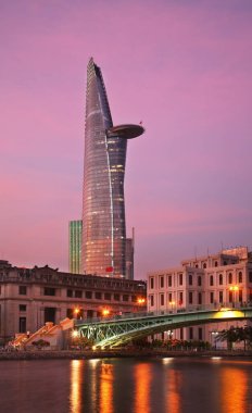 Ho Chi Minh 'deki Ben Nghe nehrinin seti. Vietnam