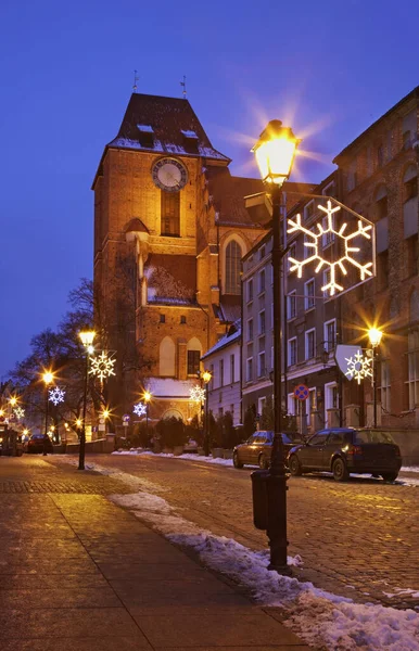 Старая Улица Торуни Польша — стоковое фото