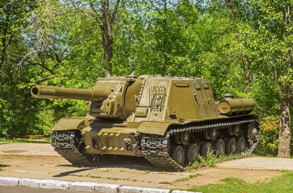 Self Propelled Artillery Installation Isu 152 Victory Park Falcon Sokolovaya — 图库照片