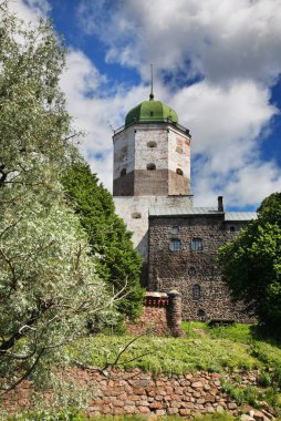 Vyborg kalesinin manzarası. Rusya