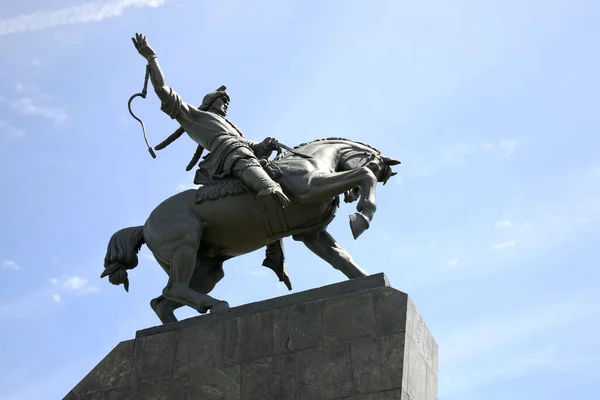 Emlékmű Salawat Yulayev Ufa Bashkortostani Köztársaság Oroszország — Stock Fotó