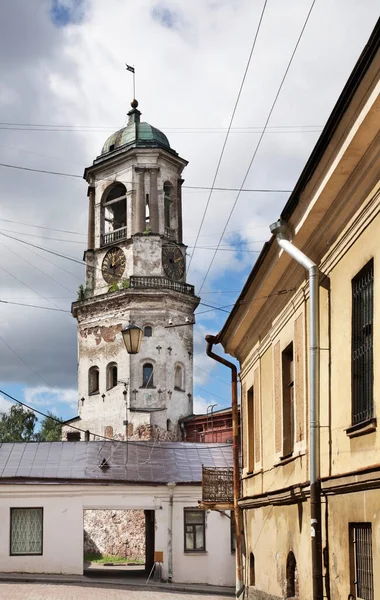 Torre Dell Orologio Vyborg Russia — Foto Stock