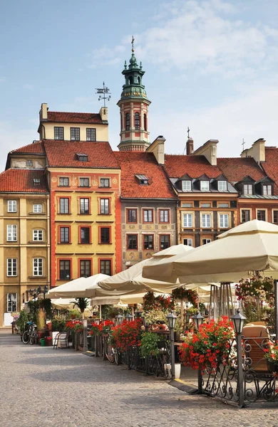 Alter Marktplatz Warschau Polen — Stockfoto