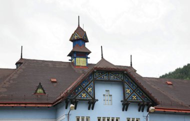 Ruzomberok 'taki tren istasyonunun bir parçası. Slovakya