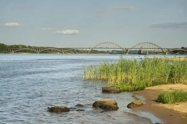 Vista Rio Volga Rybinsk Rússia — Fotografia de Stock