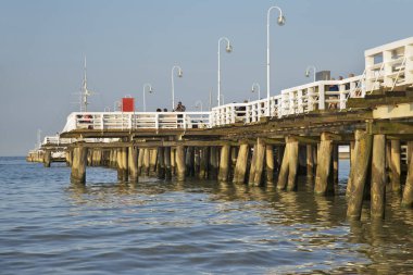 Sopot 'taki iskelede. Polonya