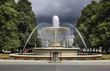 Saxon Garden (Ogrod Saski) in Warsaw. Poland